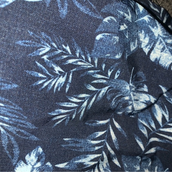 Men's Medium Blue Floral Swim Shorts Trunks Lined, Elastic & Drawstring Preloved - Picture 4 of 4